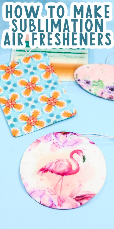 Sublimation Air Fresheners Diy, Sublimation Air Fresheners, Diy Air Freshner, Car Air Freshner, Sublimation Gifts, Sublimation Ideas Projects Inspiration, Diy Air Freshener, Country Chic Cottage, Sublimation Projects