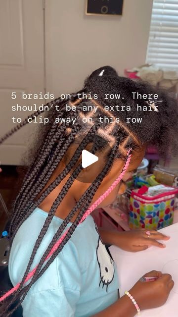 Braid Map Medium, How To Do Your Own Knotless Braids, Knotless Braid Parting, How To Part For Knotless Braids, Kids Medium Knotless Braids, Parting Tutorial, 5 Braid, Medium Knotless, Kids' Braids