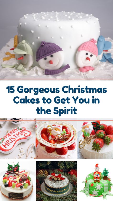 15 Glorious Cakes That Will Surely Get You in the Spirit Christmas cakes and bakes are the best parts of the holidays. Check out these wonderfully decorated confections to get some culinary inspiration. #cake #foodanddrink #holidays #christmas Cake For Christmas Decorated, Crazy Christmas Cakes, Easy Christmas Cake Decorating Ideas Fondant, Christmas Cake Icing Ideas, Fun Christmas Cakes, Fondant Christmas Cake Ideas, Christmas Cake Decorations Easy, Christmas Cake Ideas Buttercream, Christmas Cake Ideas Decoration Simple