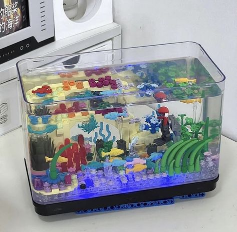 Lego Aquarium, Aquarium Building, Ocean Exploration, Desain Buklet, Lego Toy, Lego Creative, Lego Room, Cool Lego Creations, Room Makeover Inspiration