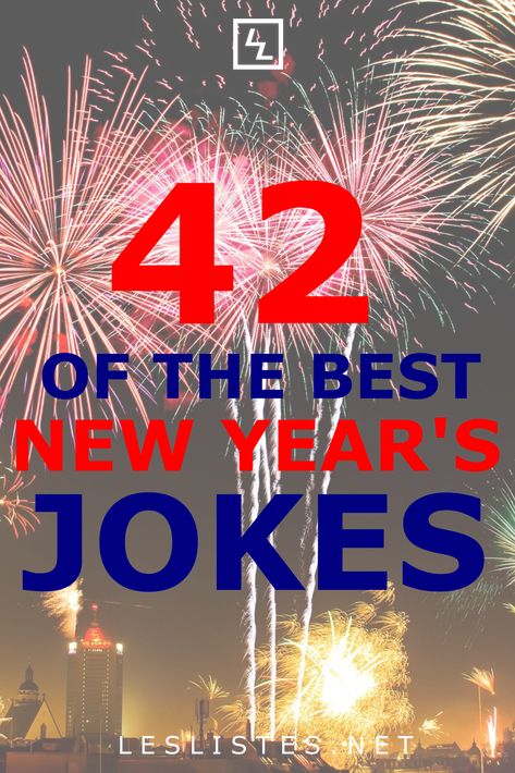 New Years is a great day to think about the passing of time and making resolutions. Check out the top 42 New Years puns and jokes. #newyear #jokes New Year Puns, New Years Jokes, New Year Jokes, Passing Of Time, Ringing In The New Year, Funny New Year, Funny Vines, Funny New, Fun Quizzes