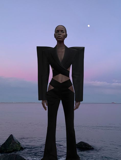 1000 DREAMS, 2021 capsule on Behance Rose Villain, Para Sf, High Fashion Photoshoot, Runway Fashion Couture, Grace Jones, Futuristic Fashion, Photoshoot Concept, Fashion Project, Zaha Hadid