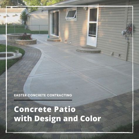 Concrete is a popular material when it comes to constructing a patio. A concrete patio in San Antonio can add curb appeal to your home or business and also increase its value. Easter Concrete Contracting has the expertise and experience to address all of your concrete and construction services. Contact for any simple to intense project. #patio #outdoorliving #garden #landscaping #design #backyard #patiodesign #landscapedesign #summer #patiodecor #home #landscape #outdoor Concrete Patio On A Budget, Mixed Concrete And Paver Patio, Adding Pavers To Existing Concrete Patio, Concrete Patio With Paver Extension, Concrete Patio Addition Ideas, How To Extend Concrete Patio, Extending Concrete Patio With Pavers, Pavers Around Concrete Patio, Extending Concrete Patio