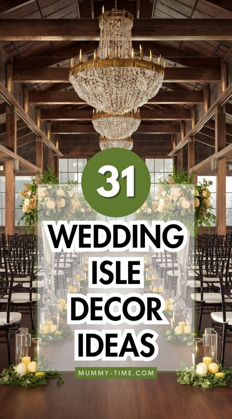 Transform your wedding ceremony with these beautiful Wedding Isle Decoration Ideas! 🌷💍 Your aisle is where you'll take the most important steps of your life, so it deserves to be decorated with care and love. Whether you're dreaming of a floral wonderland or a simple, elegant setup, these ideas will help you create a stunning path to the altar. Vintage Wedding Aisle Decorations, Church Isle Wedding Ideas, Wedding End Of Aisle Decorations, Wedding Chapel Aisle Decor, Cheap Wedding Aisle Decor, Wedding Aisle Decor Ideas, Entry Decorations Wedding, Simple Church Wedding Decorations Aisle, Wedding Altar Ideas Indoor