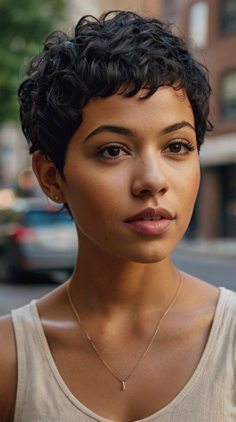 Short Straight Pixie Haircuts, Short Haircuts For Natural Hair, Latina Pixie Cut, Short Curly Black Hairstyles, Short Hairstyle Women Pixie Cut, Short Hairstyle Black Women Natural, Short Pixie Cuts For Black Women, Pixie Cut Girl, Pixie Hairstyles Black Women