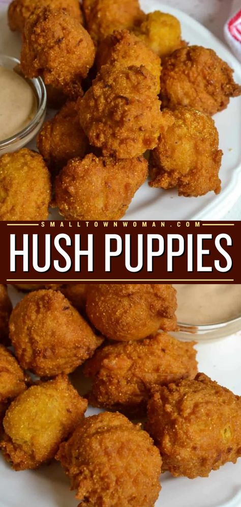 Learn two make Hush Puppies! This easy side dish recipe is a southern favorite. In just 15 minutes, you can have these homemade hush puppies that are lightly sweet with a crispy exterior. They're great as an appetizer for dinner or a party snack, too!