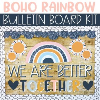 Boho Rainbow Classroom Decor Bundle by Ashley McKenzie | TpT Holiday Classroom Decorations, Rainbow Bulletin Boards, Ashley Mckenzie, Boho Rainbow Decor, Rainbow Classroom Decor, Boho Rainbow Classroom, Teacher Toolbox Labels, Meet The Teacher Template, Rainbow Classroom