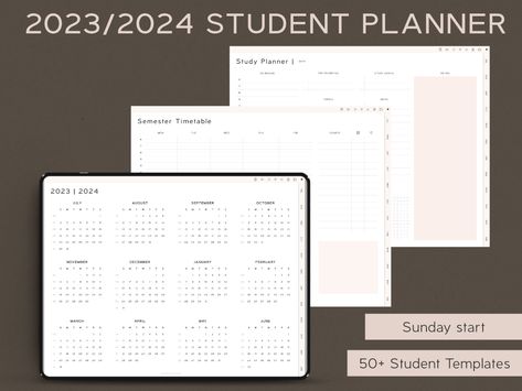 2024 Digital Planner (Free & Aesthetic) - AnjaHome College Digital Planner, Goodnotes Academic Planner Template Free, Goodnotes Student Planner Free, Free Student Planner, Digital Student Planner, Free Digital Planner Goodnotes 2024, Free Digital Planner Goodnotes 2023-2024, Planer 2024, 2024 Planner Free