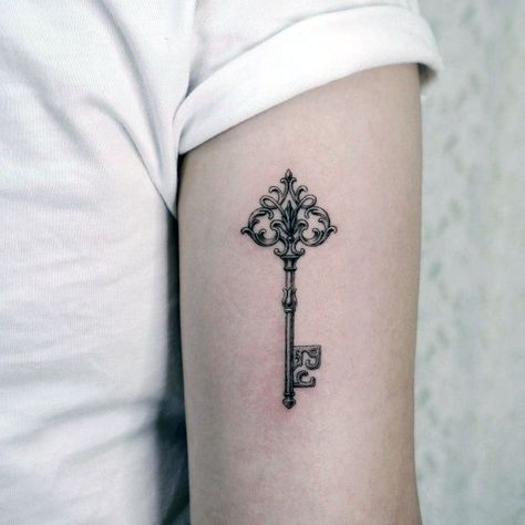 Top 99+ Key Tattoos For Females Key Tattoos For Women, Vintage Key Tattoos, Antique Key Tattoos, Small Key Tattoos, Keyhole Tattoo, Skeleton Key Tattoo, Key Tattoo Designs, Mysterious Tattoo, Lock Tattoo