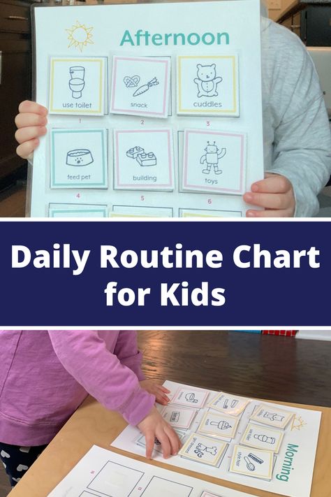 printable, daily routine chart, toddler, montessori, homeschooling, preschool, kindergarten, schedule, planner Montessori, Daily Routine Worksheet, Daily Routine Chart For Kids, Daily Routine Chart, Peaceful Day, A Daily Routine, Chart For Kids, Routine Chart, Kids At Home