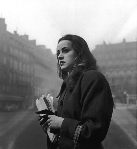 “I shall die very young…maybe seventy, maybe eighty, maybe ninety. But I shall be very young.” Jeanne Moreau in Paris (1949) French Film, Jeanne Moreau, French Cinema, Peggy Carter, The Bell Jar, French Actress, Victor Hugo, Brigitte Bardot, Picture Show