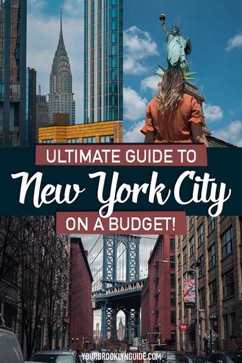 how to visit New York City on a budget and tips and tricks for saving money in NYC Where To Stay In Nyc, Nyc On A Budget, Hotels In Nyc, New York Trip Planning, Food In Nyc, Visiting New York City, Travel New York, Nyc Vacation, Nyc Itinerary