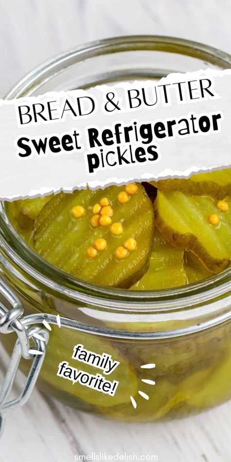 Craving that sweet and tangy pickle flavor? These easy Refrigerator Sweet Bread & Butter Pickles are ready in just 2 days! Made with fresh cucumbers, sweet onion, and a touch of brown sugar, they're the perfect condiment for sandwiches, burgers, or just enjoying on their own. Get the simple recipe and impress your family with this delicious homemade treat. Refrigerator Bread And Butter Pickles, Sweet Refrigerator Pickles, Sweet Pickles Recipe, Bread N Butter Pickle Recipe, Easy Picnic Food, Burger Sandwich, Savory Jam, Bread And Butter Pickles, Perfect Burger