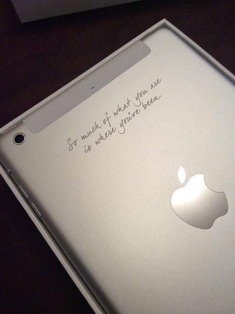 Laser engraved iPad What To Engrave On Ipad, Apple Engraving Ideas Ipad, Ipad Engraving Ideas Aesthetic, Ipad Engraving Ideas Quotes, Apple Pencil Engraving Ideas, Ipad Engraving Ideas, Engraving Ideas Quotes, Ipad Engraving, Ipad Ideas