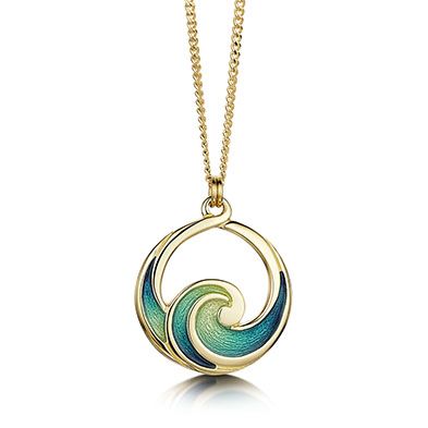 Pentland - Pendant - Sheila Fleet Jewellery Metal Clay Art, Sea Necklace, Ocean Inspired Jewelry, Ocean Necklace, Sea Jewelry, Wave Necklace, Ocean Jewelry, Nature Inspired Jewelry, Wave Design