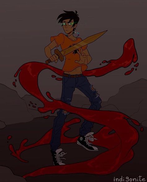 DARK BLOODBENDING PERCY (art: Indigonite on tumblr and Ig) / omg he could... just.. soak the blood out of his enemies... no<<<dark Percy scared and excited me Dark Percy, Zio Rick, Rick Riordan Series, Percy And Annabeth, Percy Jackson Fan Art, Percy Jackson Characters, Percy Jackson Memes, Kane Chronicles, Percy Jackson Art