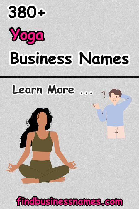 Looking for the perfect name for your yoga business? 

Explore our curated list of unique and captivating yoga business names to elevate your brand. 

From catchy and creative to meaningful and inspiring, find the ideal name to attract clients and stand out in the industry. 

#YogaBusinessNames Name For Facebook, Cute Name, Attract Clients, Yoga Business, Cute Names, Best Yoga, Business Names, How To Memorize Things, Puppies