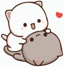 Cute Bunny Gif, Calin Gif, Hug Gif, Arte Do Kawaii, Chibi Cat, Milk & Mocha, Cute Bear Drawings, Images Kawaii, Cute Kawaii Animals