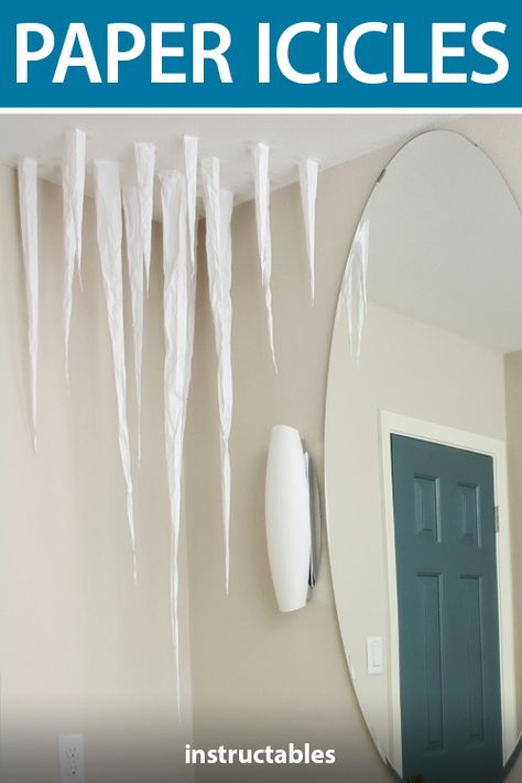 Nature, Paper Icicles, Winter Wonderland-party, Cute Frozen, Frozen Room, Snow Travel, Frozen Decorations, Cold Christmas, Winter Wonderland Decorations