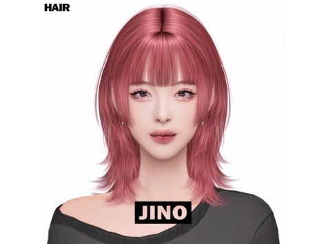 [JINO] HAIR 09HQ Sims 4 Jino Hair, The Sims 4 Cabelos, Mod Hair, Pelo Sims, Sims 4 Download, The Sims 4 Packs, Sims 4 Cc Makeup, Tumblr Sims 4, Sims 4 Game Mods