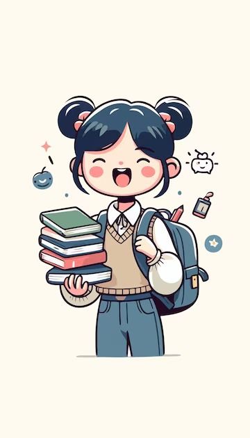 Premium Vector | A cartoon drawing of a girl with a book on her back Drawing Of A Girl, Student Drawing, Student Girl, Cute Cartoon Drawings, Anime Child, Cartoon Drawing, A Cartoon, Girl Drawing, Cartoon Drawings