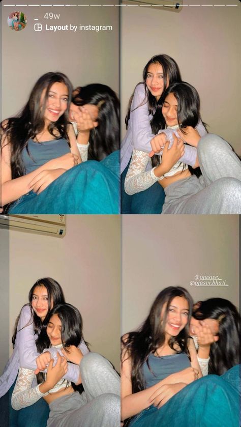 Poses With Bestie At Home, Best Friend Photo Ideas At Home, Poses For Besties At Home, Sister Poses Aesthetic, Aesthetic Pose With Friends, Photos With Bestie At Home, Home Pics Instagram, Aesthetic Bestie Poses, Bff Poses Photo Ideas Traditional