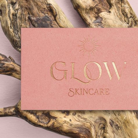 Business card Glow Logo Design Ideas, Glow Logo Design, Brand Brief, Glow Logo, Logo Skincare, Fashion Store Design, Skin Logo, Glow Skincare, Skincare Logo