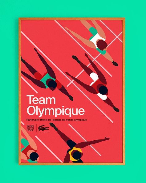 Runners. Team Olympique poster 3 #poster #graphic #design #mikelemanski Sports Illustrations Design, Visual Hierarchy, 타이포그래피 포스터 디자인, Sport Poster Design, Sport Illustration, Pure Form, Sports Graphic Design, Poster Layout, Sport Poster