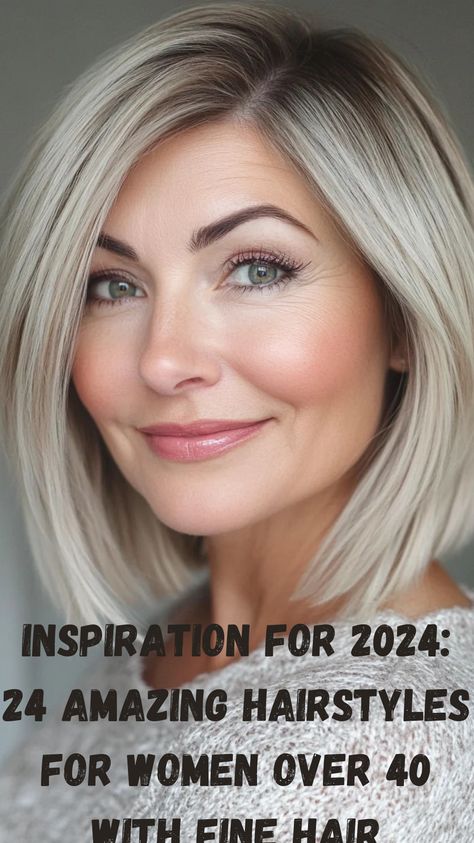 Fine hair doesn’t have to mean flat hair. These 24 amazing hairstyles for women over 40 are specifically designed to add volume and texture to fine hair. From layered bobs to pixie cuts, these styles are perfect for enhancing the natural movement of your hair while making it look fuller and more dynamic. Get inspired for 2024 with these chic and flattering haircuts! Wedge Haircut Long, Long Hairstyles For Fine Hair Over 50, Hairstyles For Fine Gray Hair, Medium Length Hairstyles Fine Hair, Hairstyles For Shoulder Length Fine Hair, Medium Hair Style For Fine Hair And Round Face, Fall Hair For Women Over 40, Hairstyles For Women With Fine Hair, Layered Lobs For Fine Hair