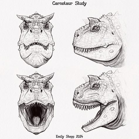 Carnotaurus Skull, Carnotaurus Drawing, Carnotaurus Art, Disney Dinosaur Movie, Disney Dinosaur, Dinosaur Movie, Dinosaur Facts, Dinosaur Head, Jurassic World Dinosaurs