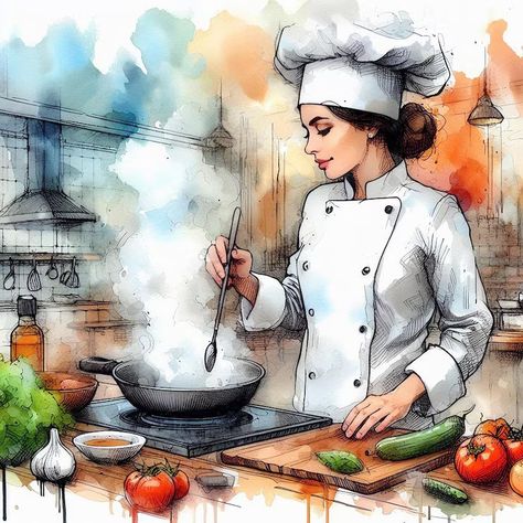 Premium Photo | The Art of Cooking A Chefs Passionate Creation Food Dp, Chef Photo, Girly Anime, Chef Images, Cook Pictures, Chef Uniforms, Cooking Logo, Art Of Cooking, Baba Jaga