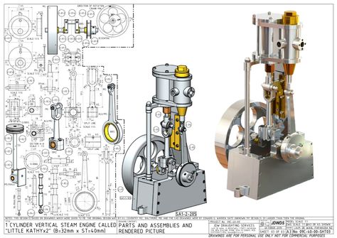 Little Kathy engine Miniature Steam Engine, Wankel Engine, Mechanical Drawing, Solidworks Tutorial, Steam Engine Model, Stirling Engine, Autodesk Inventor, Mechanical Engineering Design, Drawing Machine