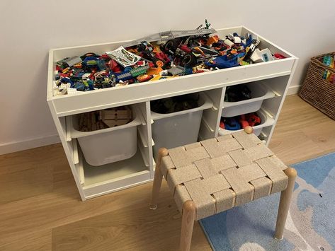 Ikea tips, hacks and more! | TROFAST upside down  | Facebook Beautiful House Images, Lego Station, Trofast Ikea, Ikea Trofast, Lego Room, Boys Rooms, Kids Room Ideas, Playroom Ideas, Lego Duplo