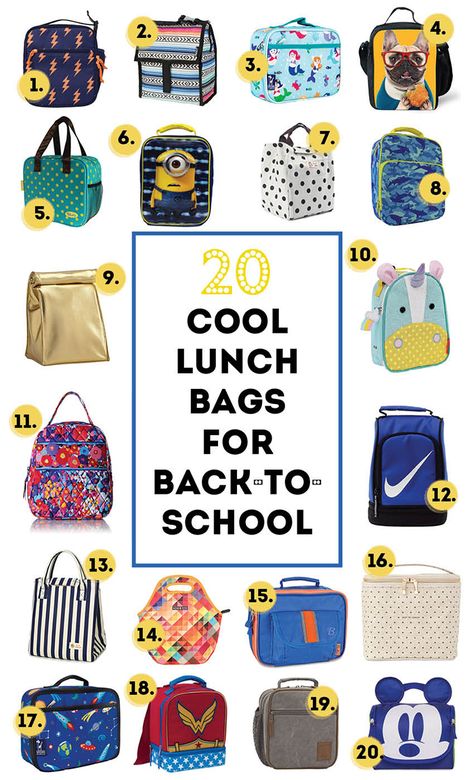 20 Cool Lunch Bags for Back-to-School! | Less Than Perfect Life of Bliss | home, diy, travel, parties, family, faith School Lunch Bag, Best Lunch Bags, Diy Travel, Lunch Bags, Perfect Life, Lunch Bag, Lunch Box, Back To School, High School