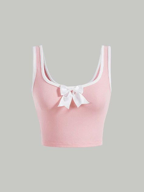 Women Tank Tops, Cute Crop Tops, Top Tank, Teenage Fashion Outfits, Dream Clothes, Look Cool, Pink Fashion, Cute Tops, Aesthetic Clothes