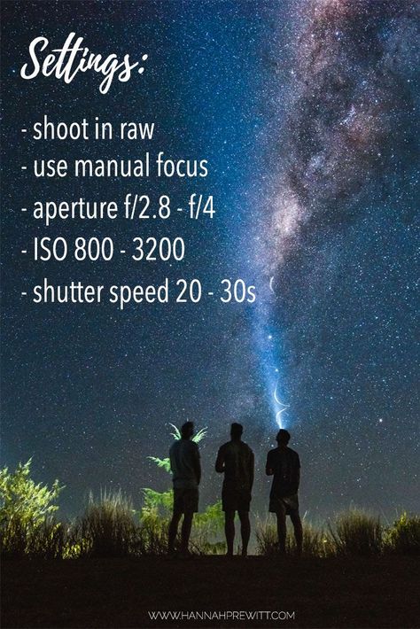 Star photography settings for beginners wanting to learn night photography.  Camera settings and tips for star photography. #nightphotography #starphotography #beginnerphotographytips Camera Tips, Object Photography Ideas, Star Photography Settings, Manual Photography, Digital Photography Lessons, Photography Settings, Fotografi Iphone, Night Sky Photography, Fotografi Digital