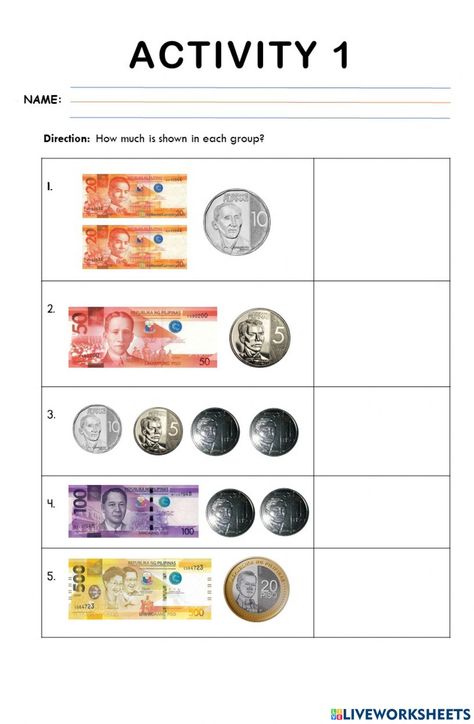 Philippine Money Worksheets Grade 3, Money Worksheets For Grade 1, Money Worksheets Grade 3, Money Grade 2, Money Worksheets 1st Grade, Money Worksheets 2nd Grade, Philippine Money, Fact And Opinion Worksheet, Counting Money Worksheets