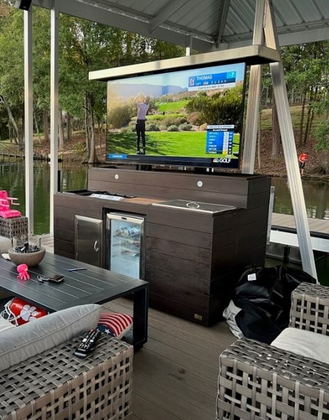 Hidden TV Cabinets | TV Lift Leader for 20+ Years |Cabinet-Tronix Bar Under Tv Ideas, Removable Tv Mount, Outdoor Pop Up Tv Cabinet, Outdoor Tv Enclosure Tv Cabinets, Pool Tv Ideas, Outdoor Deck Tv Ideas, Outdoor Tv Storage Ideas, Retractable Tv Cabinet Hidden Tv, Outside Tv Cabinet Waterproof