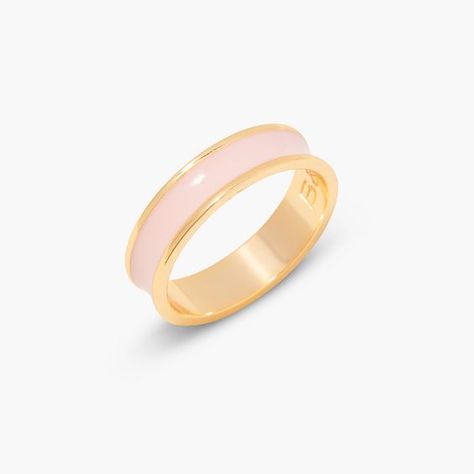 Adds a touch of elegance to my look Evry Jewels Ring, Pink Enamel Jewelry, Cool Things To Get For Your Birthday, Silver Rings Jewelry, Pink And Gold Ring, Rings Preppy, Cute Rings Gold, Gift Items For Women, Cute Gold Rings