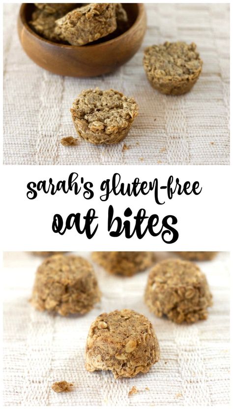 Sarah's Gluten Free Oat Bites (Vegan) Oat Bites, Glutenfree Recipe, Breakfast Cookie Recipe, Complex Carbohydrates, Vegetarian Foods, Dessert Recipies, Granola Bar, Allergy Free Recipes, Gluten Free Oats