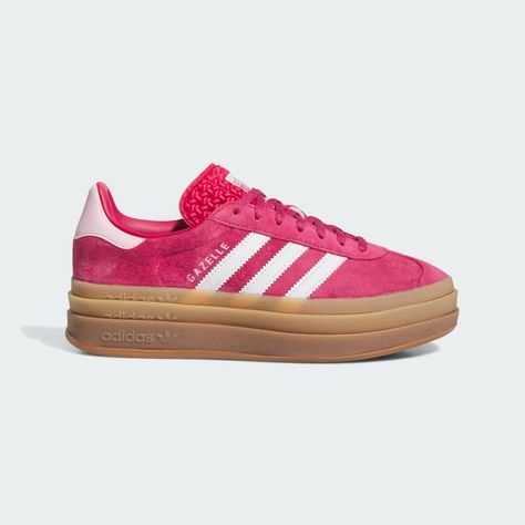 adidas Gazelle Bold Shoes - Pink | Women's Lifestyle | adidas US Gazelle Bold Shoes, Pink Gazelles, Adidas Gazelle Bold, Gazelle Bold, Bold Shoes, Preppy Shoes, Shoe Wishlist, Cute Nike Shoes, Adidas Pink