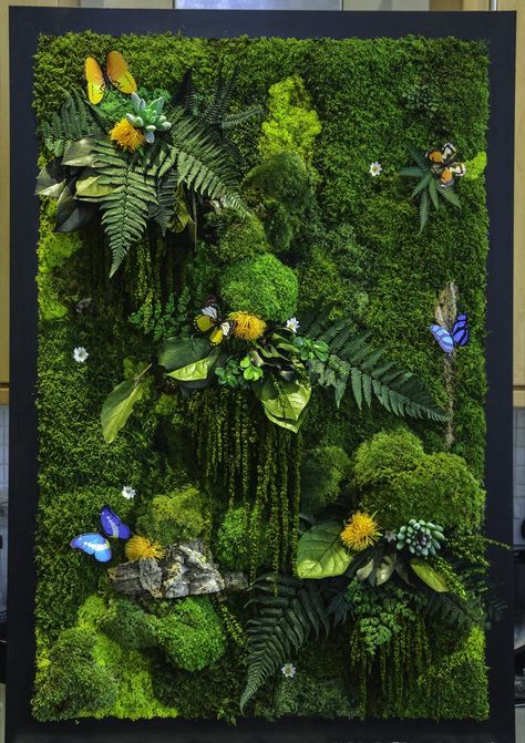 Alien Jungle, Preserved Moss Wall Art, Mos Wand, Wall Moss, Preserved Moss Wall, Living Wall Art, Moss Decor, Wall Art Frame, Areas Verdes