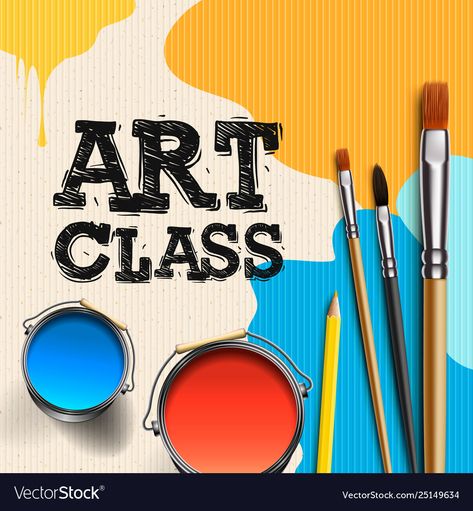 Class Poster Design, Class Template, Art Class Posters, Class Poster, Simple Designs To Draw, Craft Classes, Art Courses, Art Template, Art Workshop