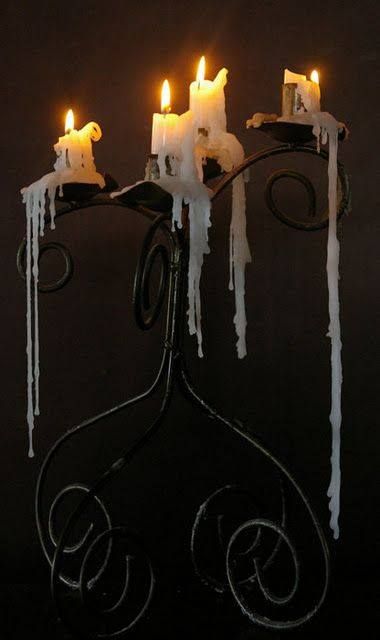 Beautiful Gothic Dripping Candles.  For Beautifully Sinful Aromas: http://studio3b.virb.com Stevie Nicks Decor, Dripping Candles, Candle In The Wind, Candle Glow, 수채화 그림, Light My Fire, Melting Candles, Candle Magic, Gothic House