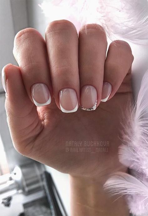 French Manicure At Home, Em Nails, Manicure Gel, French Nail Designs, French Acrylic Nails, French Nail, Nail Art Pen, White French, Manicure At Home