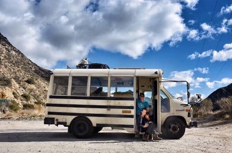 Family's Short Bus Conversion Short Bus Camper, Short Bus Conversion, Short School Bus, Bluebird Buses, Painted Shorts, Tiny House Vacation, First Bus, Short Bus, School Bus Conversion