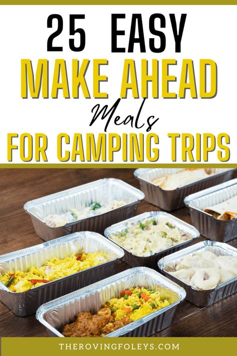 Hobo Meals Camping, Easy Camping Dinners Make Ahead, Rv Camping Meals Easy Make Ahead, East Camping Meal, Hunting Trip Meals, No Mess Camping Meals, Best Easy Camping Meals, Good For Camping, Meals For Camping Make Ahead