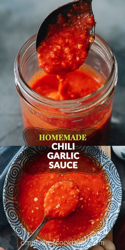 Vegan Chili Sauce, Vietnamese Chili Sauce, Homemade Chili Garlic Sauce (huy Fong Brand Copycat), Hot Chilli Sauce Recipe, Homemade Chili Garlic Sauce, Omnivores Cookbook, Chili Pepper Hot Sauce Recipe, Che Recipe, Spicy Garlic Sauce Recipe