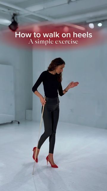 Olga Kuznetcova Elegance Coach on Instagram: "Online course how to walk on heels out now Doing this will perfect your walk Slide the foot slowly by the other leg and put heel first and then toe. This will give you an understanding of how to hold your balance and actually walk on heels 👠 Try it out! #elegance #elegancecoach #eleganceny" How To Walk In High Heels For Beginners, How To Walk In Heels For Beginners, Walk In Heels, Walking In High Heels, Walking In Heels, How To Walk, 2025 Vision, Online Course, Walk On