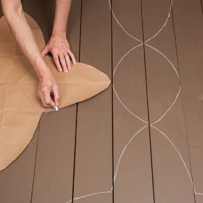 How to Paint a Design on Your Porch Floor Diy Wood Patio, Porch Floors, Haint Blue Porch Ceiling, Painting Floors, Porch Rugs, Painted Porch Floors, Painted Porch, Diy Wood Floors, Patio Floor